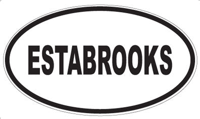 ESTABROOKS - Oval Magnet