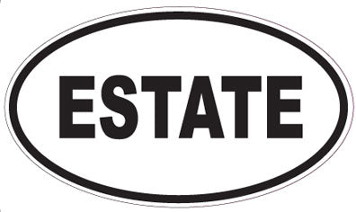 ESTATE - Oval Sticker