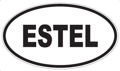 ESTEL - Oval Sticker