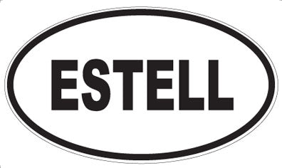 ESTELL - Oval Sticker