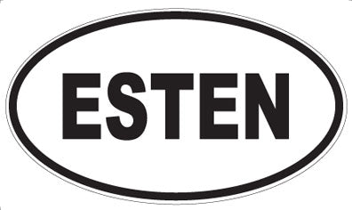 ESTEN - Oval Magnet