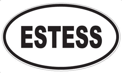 ESTESS - Oval Sticker