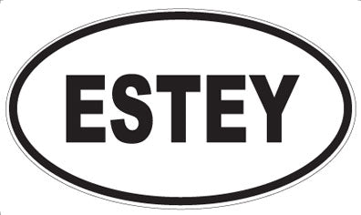 ESTEY - Oval Sticker