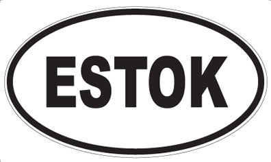 ESTOK - Oval Sticker