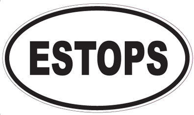 ESTOPS - Oval Sticker
