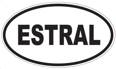 ESTRAL - Oval Sticker