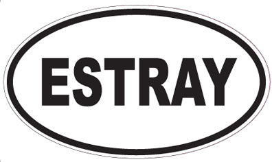 ESTRAY - Oval Sticker
