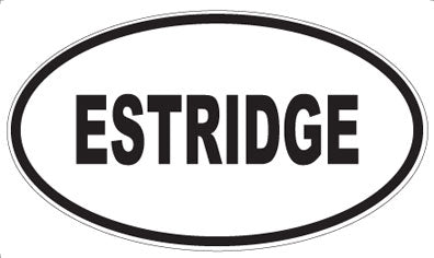 ESTRIDGE - Oval Sticker
