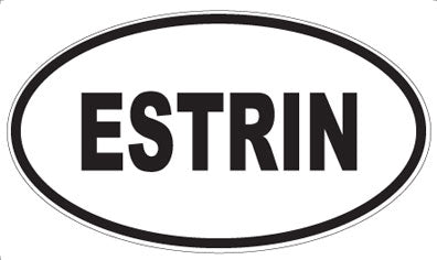 ESTRIN - Oval Sticker