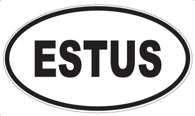 ESTUS - Oval Sticker