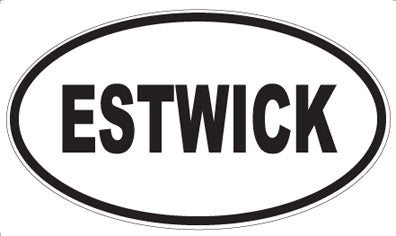 ESTWICK - Oval Sticker