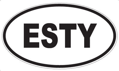ESTY - Oval Sticker