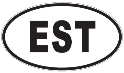 EST - 3 Letter Initials Oval Magnet