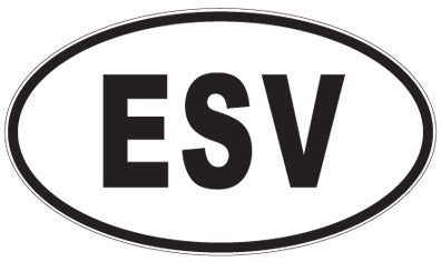 ESV - 3 Letter Initials Oval Magnet
