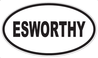 ESWORTHY - Oval Sticker