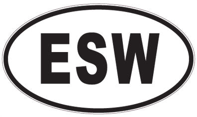 ESW - 3 Letter Initials Oval Magnet