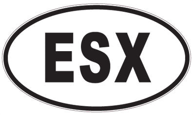 ESX - 3 Letter Initials Oval Magnet