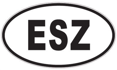 ESZ - 3 Letter Initials Oval Magnet