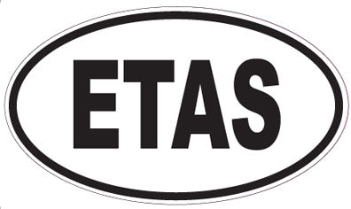 ETAS - Oval Sticker