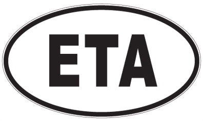 ETA - 3 Letter Initials Oval Magnet