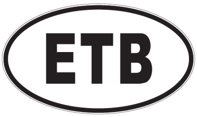 ETB - 3 Letter Initials Oval Magnet