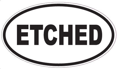 ETCHED - Oval Sticker