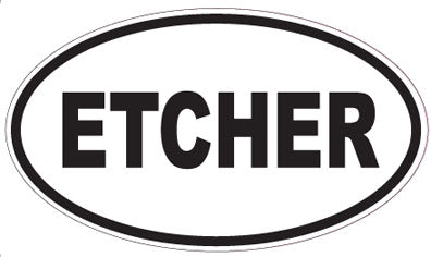 ETCHER - Oval Sticker