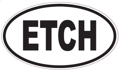 ETCH - Oval Sticker