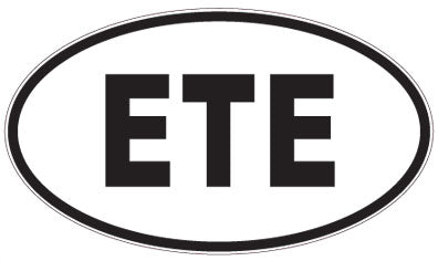 ETE - 3 Letter Initials Oval Sticker