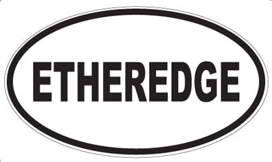 ETHEREDGE - Oval Sticker