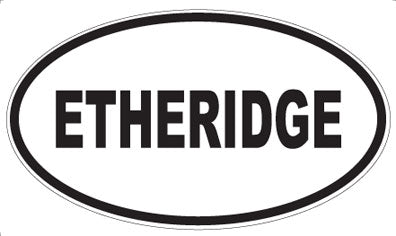 ETHERIDGE - Oval Sticker