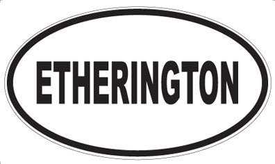 ETHERINGTON - Oval Magnet