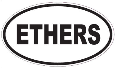 ETHERS - Oval Sticker