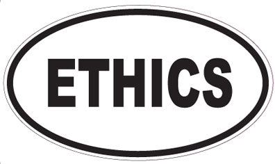 ETHICS - Oval Sticker