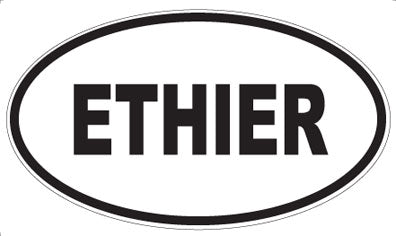 ETHIER - Oval Sticker