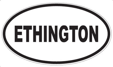 ETHINGTON - Oval Sticker