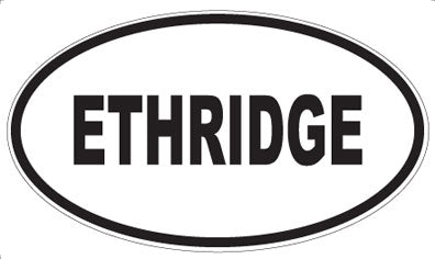 ETHRIDGE - Oval Magnet