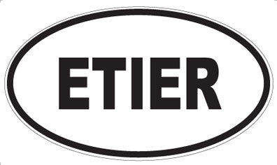 ETIER - Oval Sticker