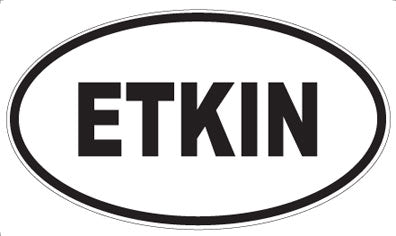 ETKIN - Oval Sticker