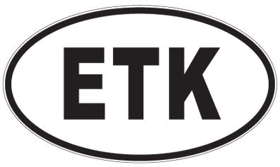 ETK - 3 Letter Initials Oval Magnet