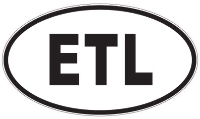 ETL - 3 Letter Initials Oval Magnet