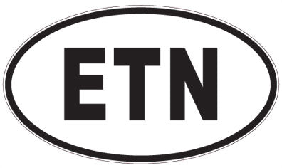 ETN - 3 Letter Initials Oval Magnet