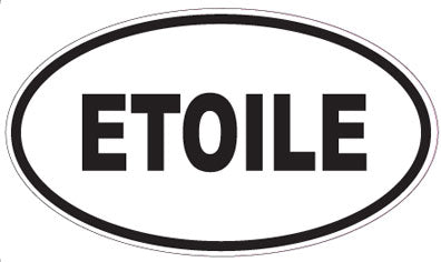 ETOILE - Oval Sticker