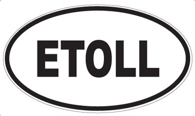 ETOLL - Oval Sticker