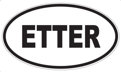 ETTER - Oval Sticker