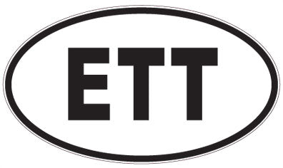 ETT - 3 Letter Initials Oval Magnet