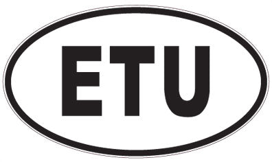 ETU - 3 Letter Initials Oval Magnet