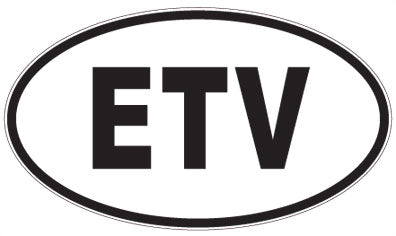 ETV - 3 Letter Initials Oval Magnet