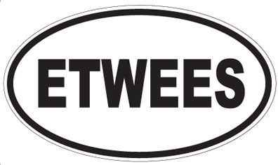 ETWEES - Oval Sticker