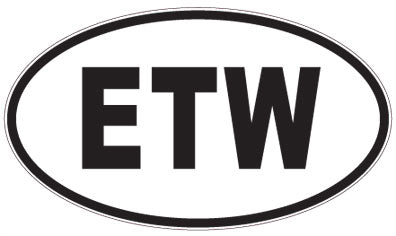 ETW - 3 Letter Initials Oval Magnet